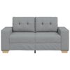vidaXL Loveseat soffa ljusgr&aring; 160x77x82 cm tyg