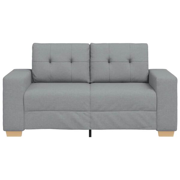 vidaXL Loveseat soffa ljusgr&aring; 160x77x82 cm tyg