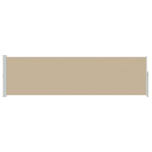 vidaXL Utf&auml;llbar sidomarkis Beige 300 x 120 cm Polyester