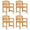 vidaXL Tr&auml;dg&aring;rdsstolar 4 st 58x59x88 cm massiv teak