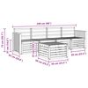 vidaXL Soffgrupper 5 pcs Naturf&auml;rg Massivt Akaciatr&auml;