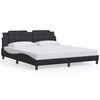 vidaXL Bed Frame without Mattress "Zadar" Black 180x200 cm Faux Leather