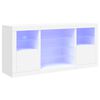 vidaXL Sk&auml;nk med LED-belysning vit 142,5x37x67 cm