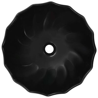 vidaXL Handfat 46x17 cm keramik svart