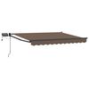vidaXL Manuell utdragbar markis med LED-lampor Taupe