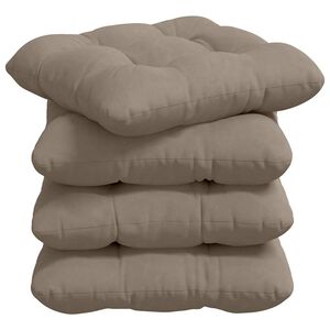 vidaXL Sittkuddar 4 pcs Taupe 45 x 45 cm Mikrofiber Tyg