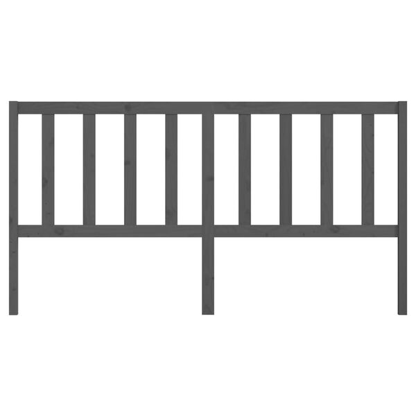 vidaXL S&auml;nggavel gr&aring; 186x4x100 cm massiv furu