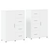 vidaXL Sk&auml;nkar 2 st vit 60x31x84 cm konstruerat tr&auml;
