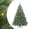 vidaXL Konstgjord julgran med 300 LED-lampor Gr&ouml;n 210 cm PE och PVC