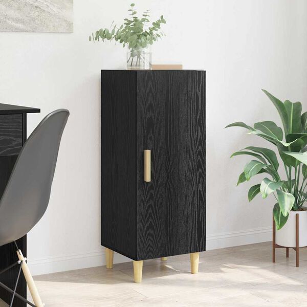 vidaXL Sideboard Svart Ek 34,5 x 34 x 90 cm Konstruerat tr&auml;