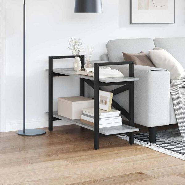 vidaXL Hyllsystem Gr&aring; Sonoma 100 x 33,5 x 64 cm Konstruerat tr&auml;