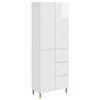 vidaXL Sk&aring;pset 2 st Vit h&ouml;gglans 66 x 34.5 x 90 cm Engineered Wood