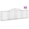 vidaXL Gabioner b&aring;gformade 5 st 300x30x80/100 cm galvaniserat j&auml;rn