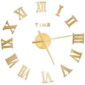 vidaXL V&auml;ggklocka 3D modern design guld 100 cm XXL