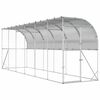 vidaXL H&ouml;nshus mot V&auml;gg Silver 600 x 150 x 215 cm Galvaniserat st&aring;l