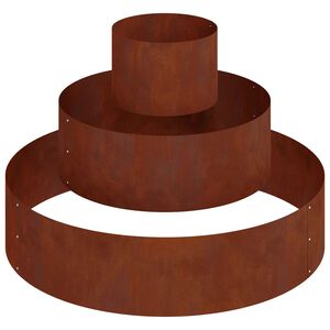 vidaXL Tr&auml;dg&aring;rdsplanterare Rostig 90 x 90 x 20 cm V&auml;derbest&auml;ndig st&aring;l