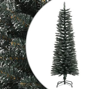 vidaXL Smal plastgran med fot gr&ouml;n 120 cm PVC