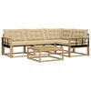 vidaXL Utomhussoffset 5 st Vit och Beige