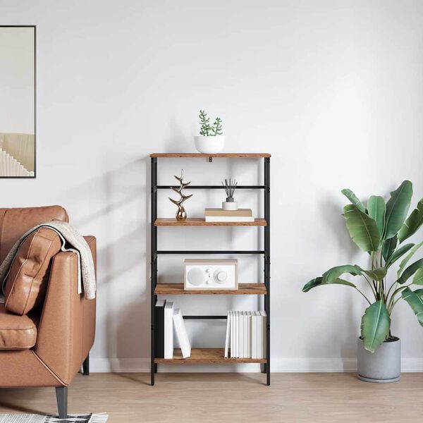 vidaXL Hyllsystem Gammalt tr&auml; 60 x 29,5 x 115 cm Konstruerat tr&auml;