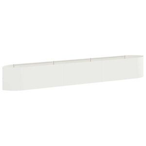 vidaXL H&ouml;jd Tr&auml;dg&aring;rdsb&auml;dd Vit 300 x 40 x 40 cm St&aring;l