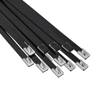 vidaXL Kabelbindare 12 st 7,9 x 400 mm Svart