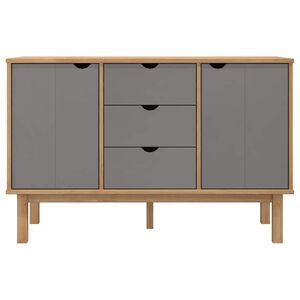 vidaXL Sk&auml;nk OTTA brun&gr&aring; 113,5x43x73 cm massiv furu