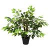 vidaXL Konstgjord Ficusv&auml;xt Gr&ouml;n 73 x 16 x 60 cm Tyg och tr&auml;