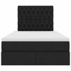 vidaXL F&ouml;rvaringss&auml;ng med LED med madrass Svart 120 x 190 cm Polyester