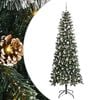 vidaXL Konstgjord julgran Gr&ouml;n 240 cm PVC, plast och st&aring;l