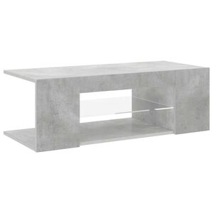 vidaXL TV-b&auml;nk med LED-belysning betonggr&aring; 90x39x30 cm