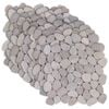 vidaXL Pebble Tiles Taupe 30 x 30 cm Flodsten