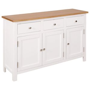 vidaXL Sk&auml;nk 110x33,5x70 cm massiv ek