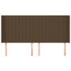 vidaXL S&auml;nggavel med kanter m&ouml;rkbrun 203x16x118/128 cm tyg
