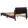 vidaXL Bed Frame "Dover" Dark Brown 80x200 cm Fabric
