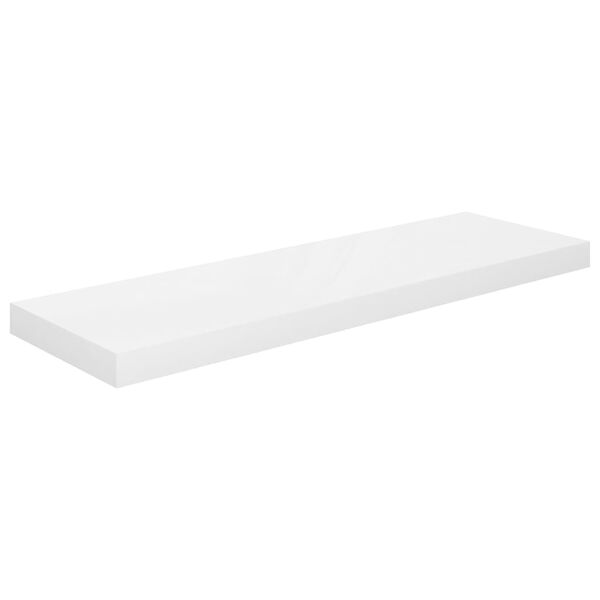 vidaXL Svävande vägghylla vit högglans 80x23,5x3,8 cm MDF