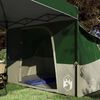 vidaXL Campingt&auml;ltset med tak med lagring 2 pcs Gr&ouml;n Taffeta och tyg