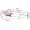 vidaXL S&auml;ngram utan madrass vaxbrun 180x200 cm massiv furu