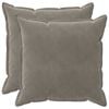vidaXL Kudde med kudde HOUTEN 2 st Ljusgr&aring; Sammet