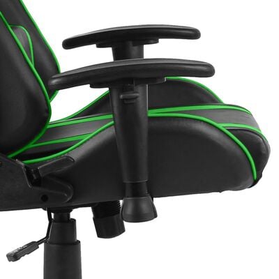 vidaXL Snurrbar gamingstol grön PVC