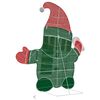 vidaXL Belyst Tomte med 60 LED-lampor Varmvit 71 x 64 cm Glittertyg