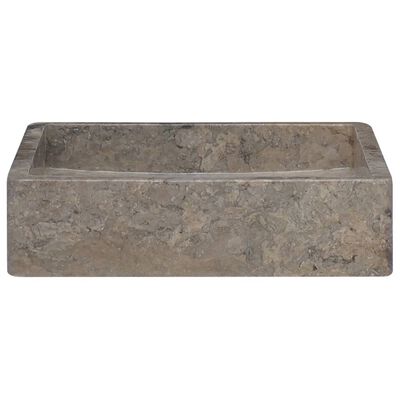 vidaXL Handfat grå 40x40x10 cm marmor