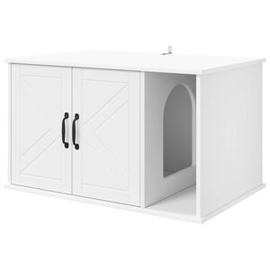 vidaXL Katt hus Vit 85 x 55 x 50,5 cm Konstruerat tr&auml;