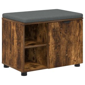 vidaXL Hallb&auml;nk med kudde Enf&auml;rgad R&ouml;kt ek 60 x 38 x 46 cm