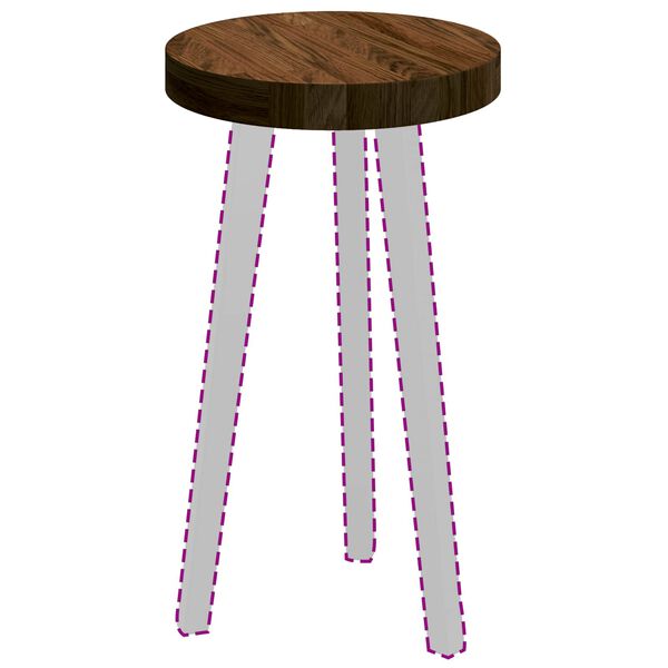 vidaXL Bordsskiva Ljusbrun &Oslash; 30 x 4 cm Massivt Ektr&auml;