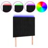 vidaXL S&auml;nggavel LED svart 80x5x118/128 cm sammet