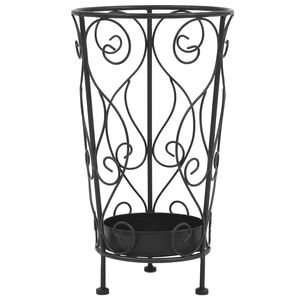 vidaXL Paraplyst&auml;ll vintage stil metall 26x46 cm svart