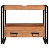 vidaXL Sminksk&aring;p med l&aring;da Brun 71 x 33 x 58 cm Massivt Akaciatr&auml;