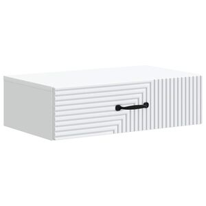 vidaXL V&auml;ggmonterad sidobord Vit 59 x 34,5 x 17 cm Konstruerat tr&auml;