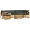 vidaXL Utomhussoffset med kudde 8 pcs Vit och antracit Polyester
