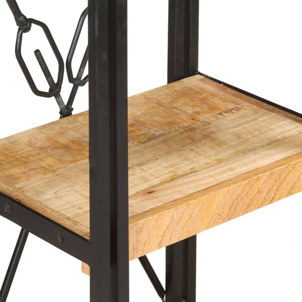 vidaXL Bokhylla med 3 hyllplan 40x30x80 cm massivt mangotr&auml;